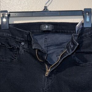 7 For All Mankind Black Skinny Jeans